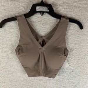 Nautica Intimates‎ Womens Beige Seamless Wirefree Lounge Bra Size S NWOT 8274